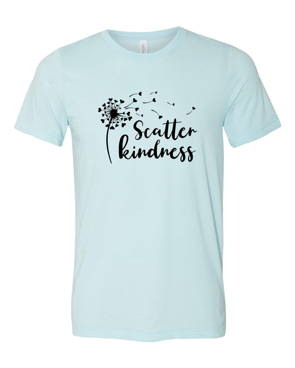 Scatter Kindness T-Shirt - Funny Mom & Teacher Tee - Valentine's Day & Mother's Day Gift - Dandelion Design Cotton Shirt for Women - Perfect for Classrooms, Family Gatherings & Casual Wear