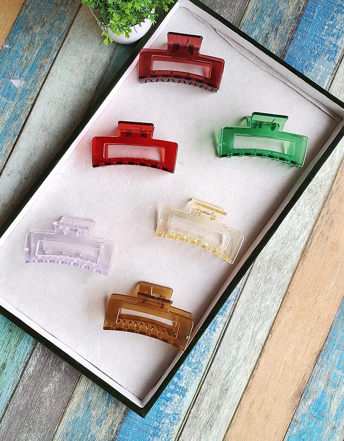BEYTER Large Non-Slip Hair Claw Clips for Women - Strong Hold Jaw Clips Hair Accessories (Multicolor) - Perfect for Thick Hair, Ponytails, Buns & Everyday Styling