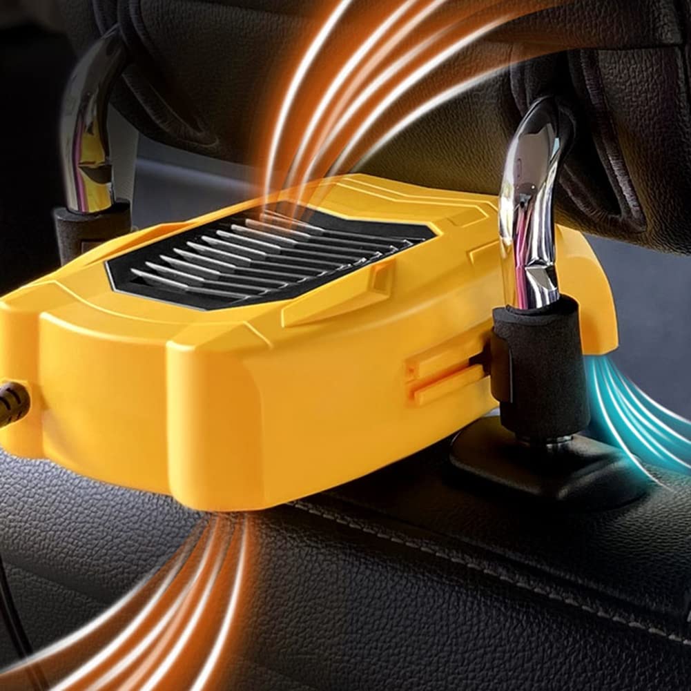 3-Speed USB Powered Electric Car Cooling Fan - Universal 110mm-168mm Headrest Backseat Fan for Vehicles | Portable Cooling Solution for Road Trips & Summer Commutes (Black)