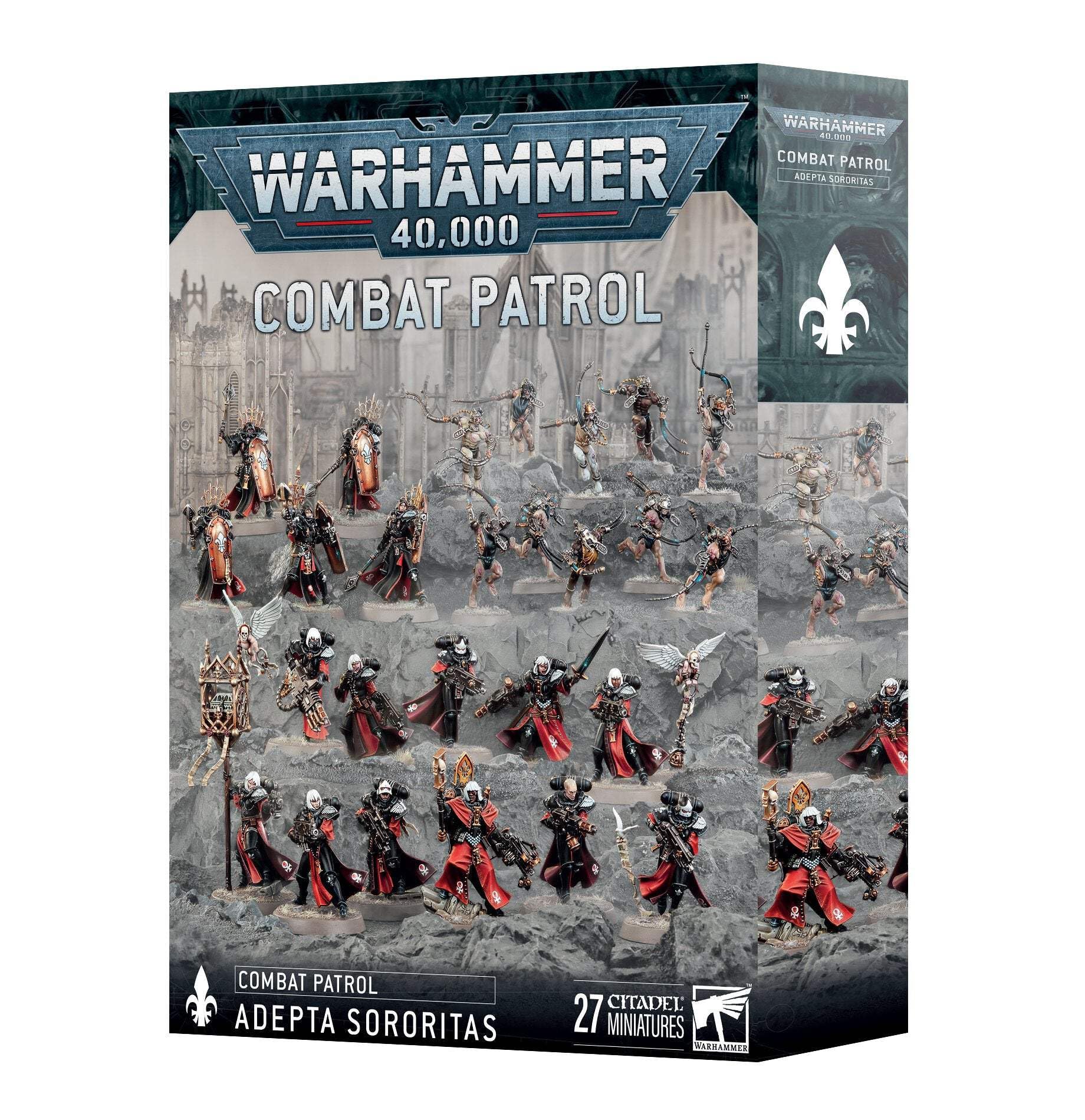 Warhammer 40K Adepta Sororitas Combat Patrol Box - Miniature Army Set for Tabletop Battles and Strategic Gaming