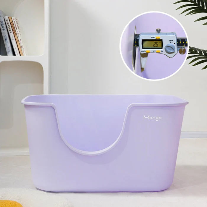 Premium Mango Wood Cat Litter Box Tray - Open Design for Small & Medium Cats | Comfortable & Easy Access | Perfect for Home, Apartment, or Travel Use