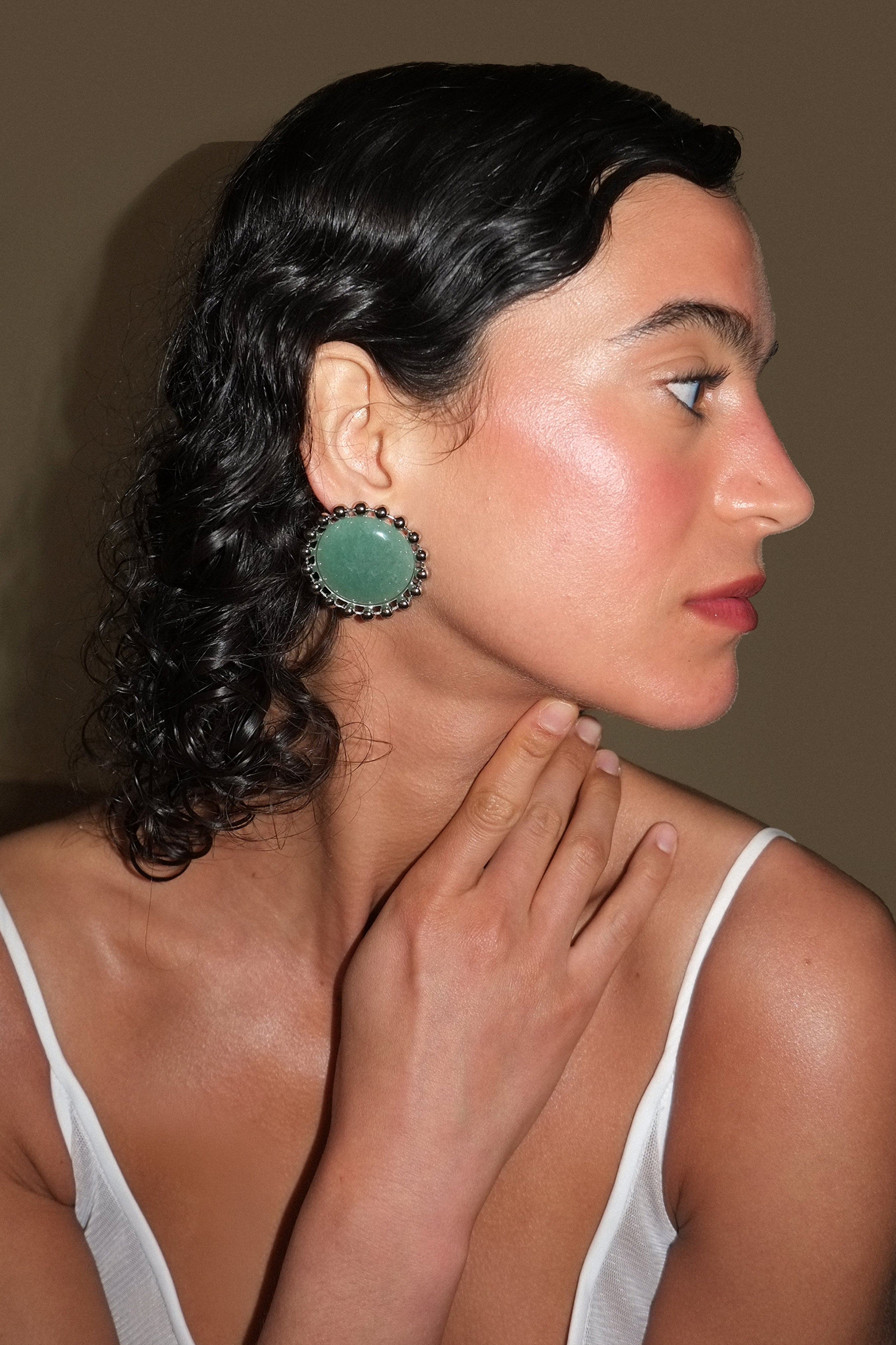 Lina Ball Chain Button Earrings - Elegant & Stylish Women's Fashion Jewelry for Parties, Weddings & Everyday Wear