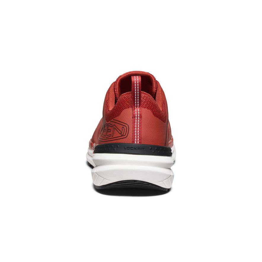Men's Speedworks Carbon Toe Work Sneakers - Red Ochre/Black - Slip Resistant Safety Shoes for Construction & Warehouse Workers