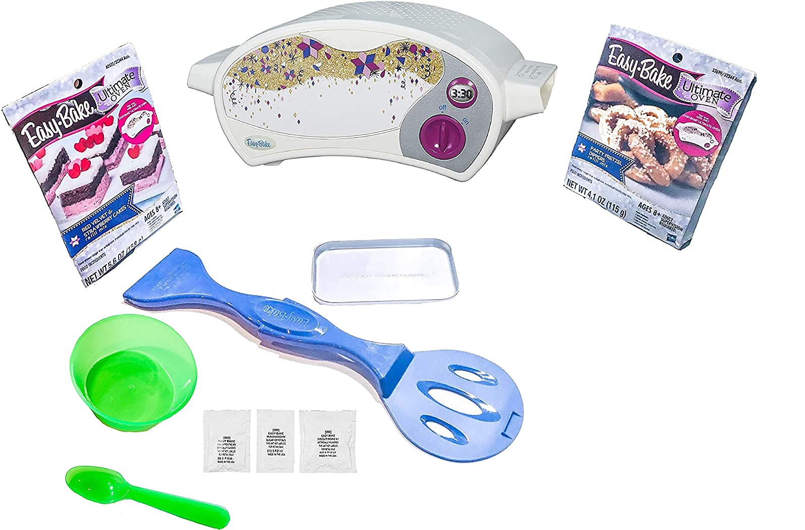 Easy Bake Ultimate Oven Baking Star Edition with 2 Oven Refill Mixes, 2 Sweet Treats Recipes, Mixing Bowl & Spoon - Perfect for Kids Birthday Parties, Baking Fun & Family Bonding Activities