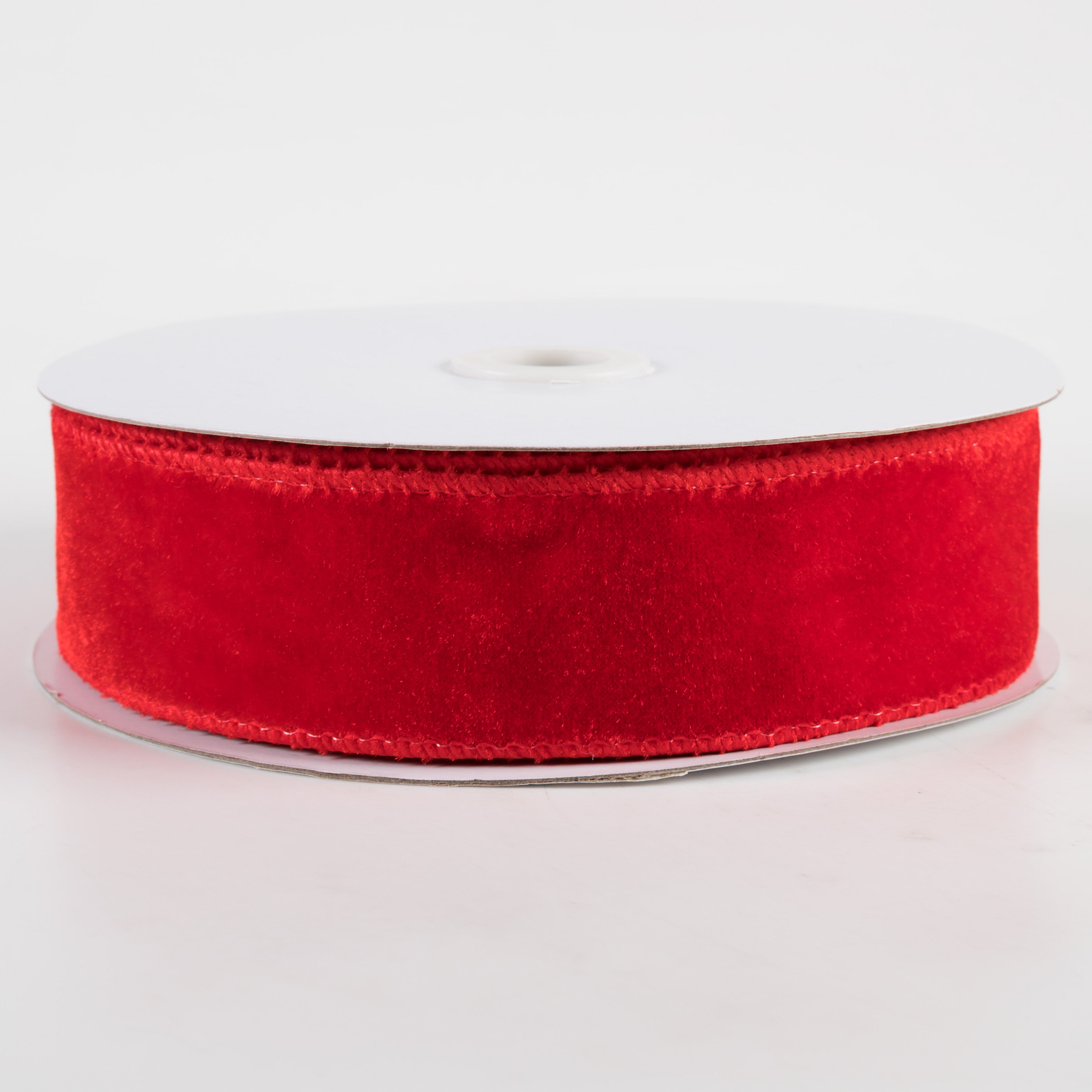 1.5 Inch Deluxe Velvet Satin Backing Ribbon - Red (10 Yards) for Gift Wrapping, Wedding Decorations, DIY Crafts and Hair Bows