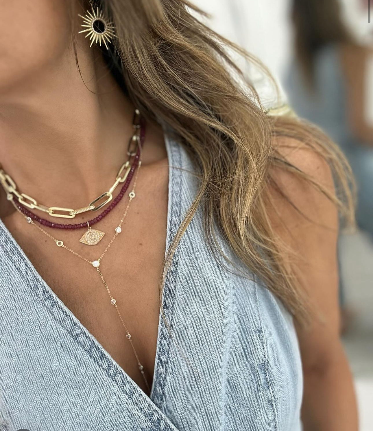 Diamonds by the Yard Lariat Necklace - Elegant Layered Gold Chain with Diamond Accents | Perfect for Weddings, Date Nights & Special Occasions