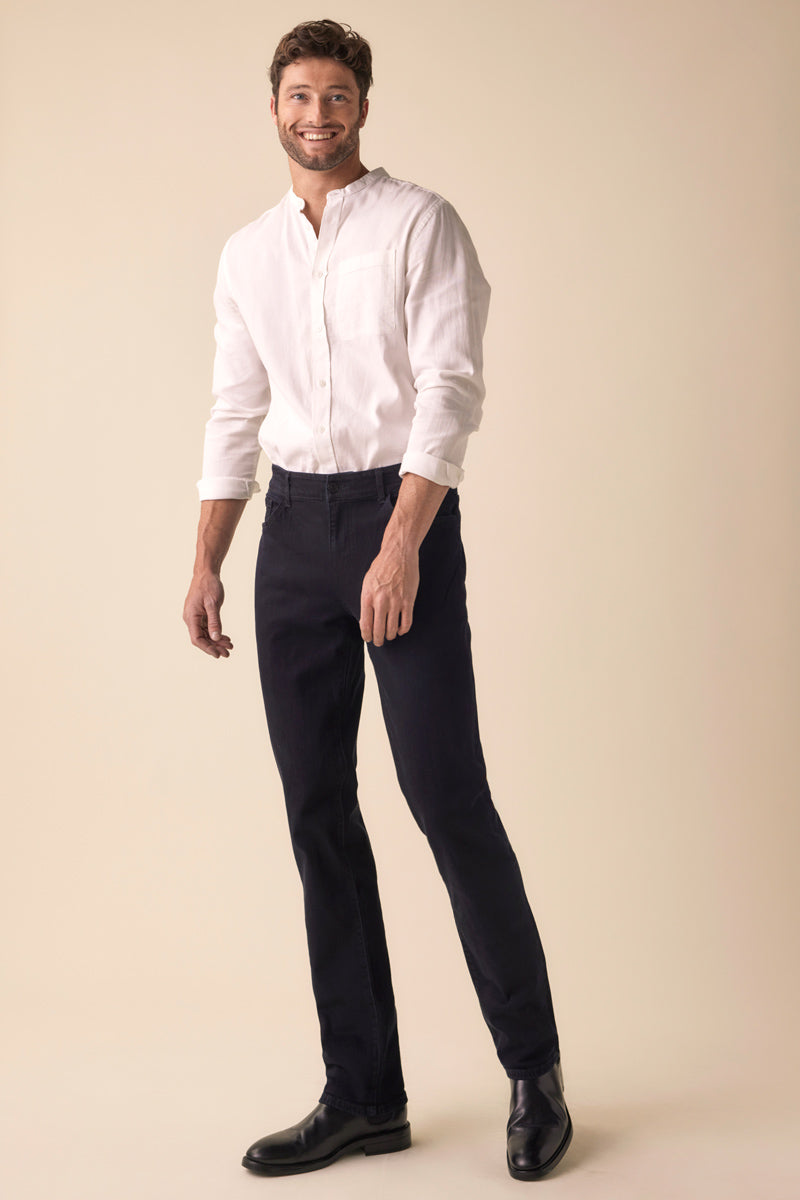 Tom Black Straight Fit Jeans for Men - Classic Slim Denim Pants for Casual Wear & Everyday Style