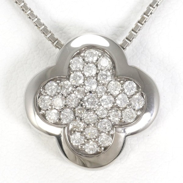 18K White Gold Diamond Necklace for Women - Elegant Pendant Jewelry Gift for Anniversary, Wedding & Special Occasions