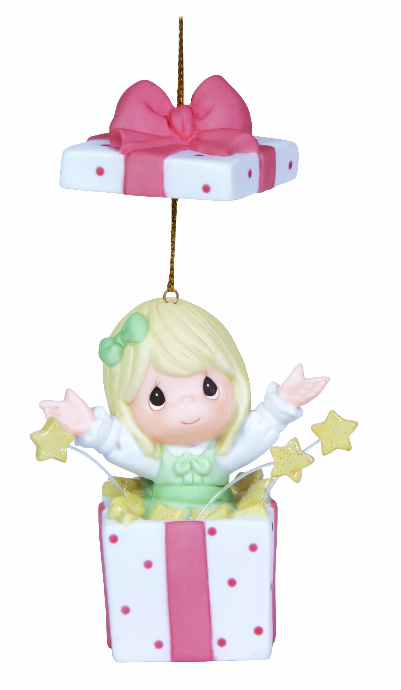 Precious Moments Girl in Box Ornament - Collectible Christmas Tree Decoration for Holiday Home Décor & Gift Giving
