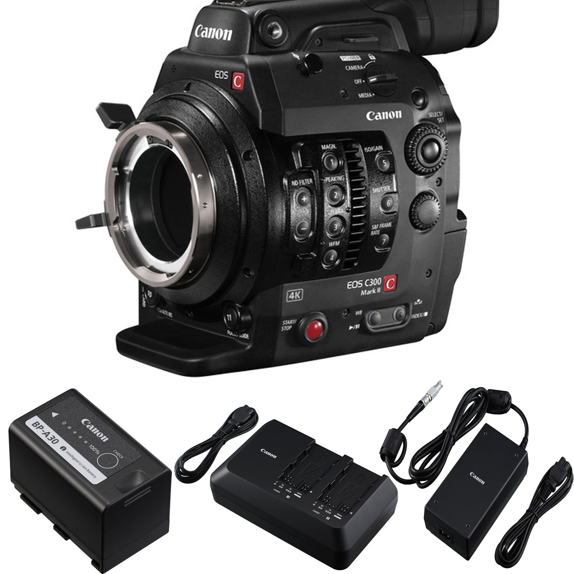 Canon Cinema EOS C300 Mark II Professional 4K Camcorder Body with PL Lens Mount - USA Version | Perfect for Film Production, Documentary & Broadcast Videography