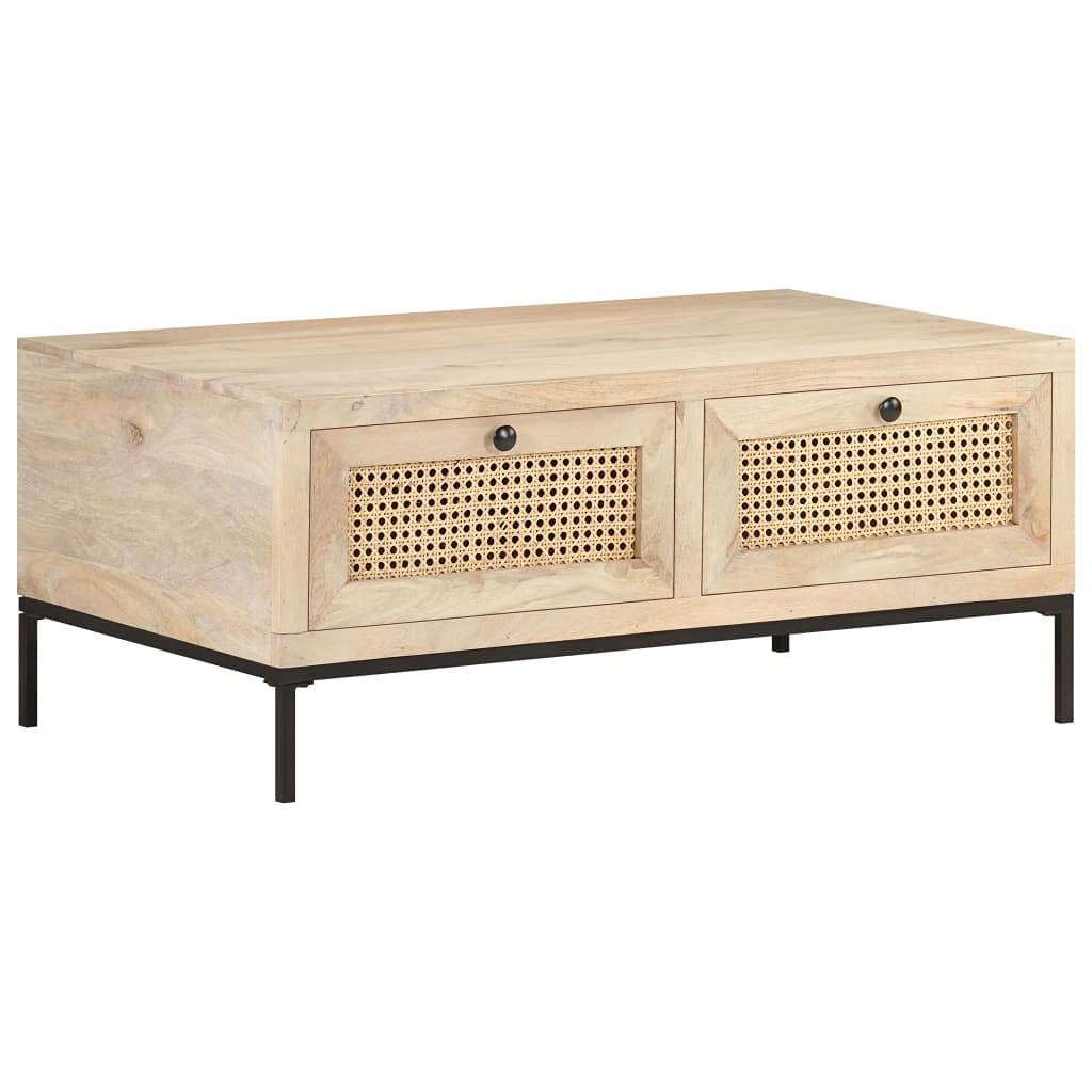 Farmhouse Coffee Table with Drawers - 35.4
