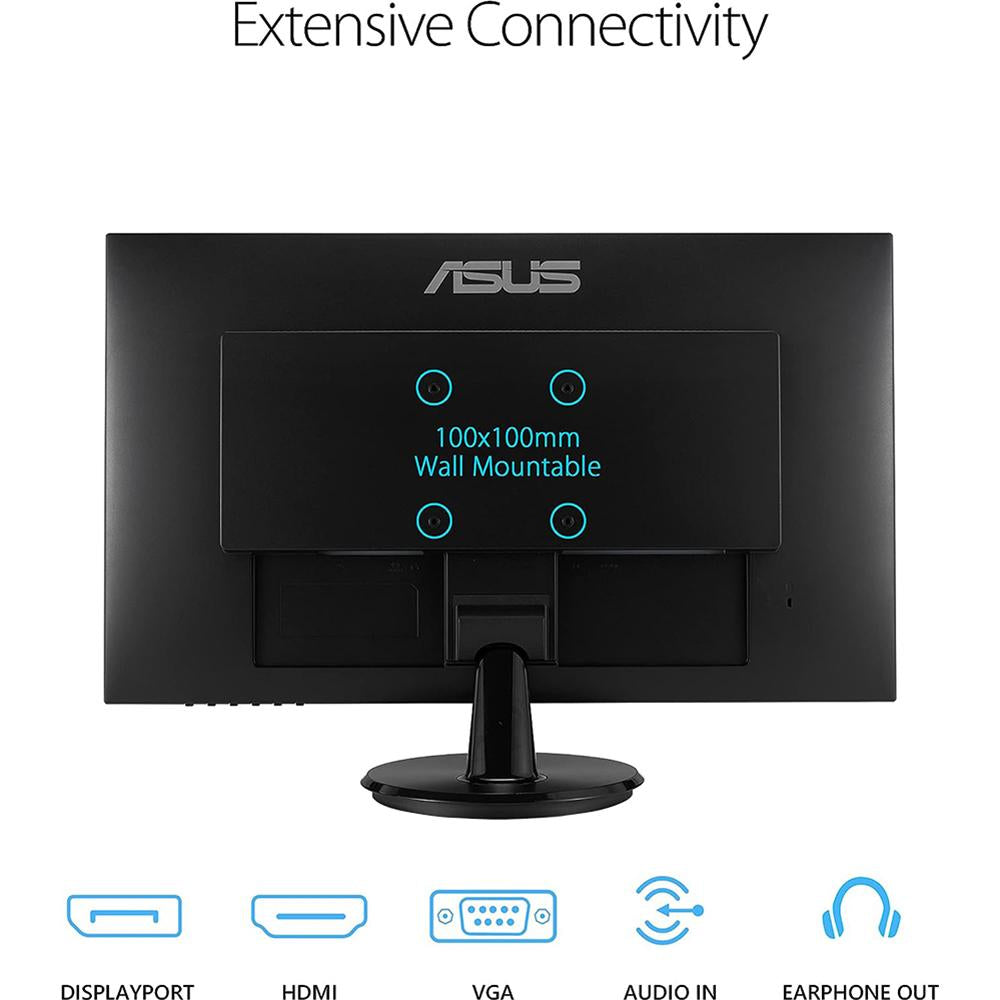 ASUS 27-inch Full HD 1080P IPS Monitor with 75Hz Refresh Rate & Eye Care Technology - Perfect for Home Office, Gaming, and Entertainment