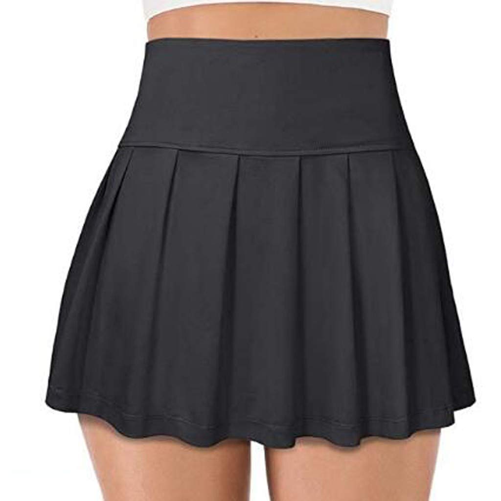 Women's Tennis Skort with Built-in Shorts - Pleated Golf Skirt for Running, Fitness & Sports | Stretchy Athletic Skirt with Inner Pockets | Perfect for Tennis, Golf, Gym Workouts & Casual Wear