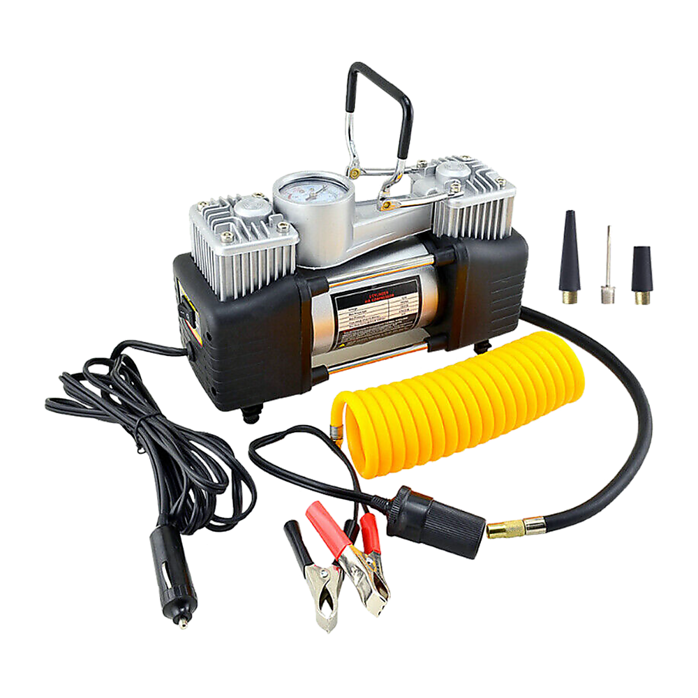 12V Portable Car Air Compressor - 85L/min High Power Tire Inflator for 4x4, SUV & Off-Road Vehicles - Ideal for Emergency Tire Inflation, Camping & Outdoor Adventures