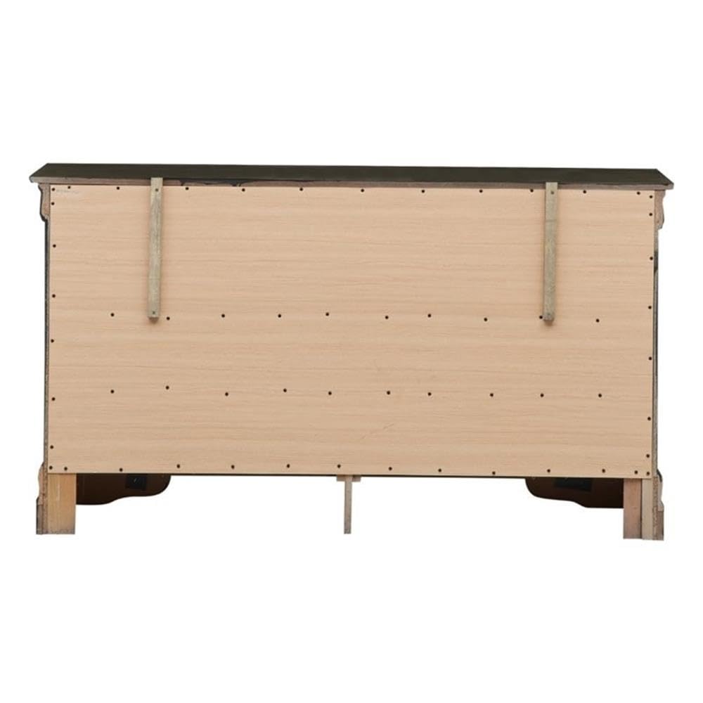 Glory Furniture Louis Phillipe 6-Drawer Gray Dresser - Perfect for Bedroom Storage & Organization