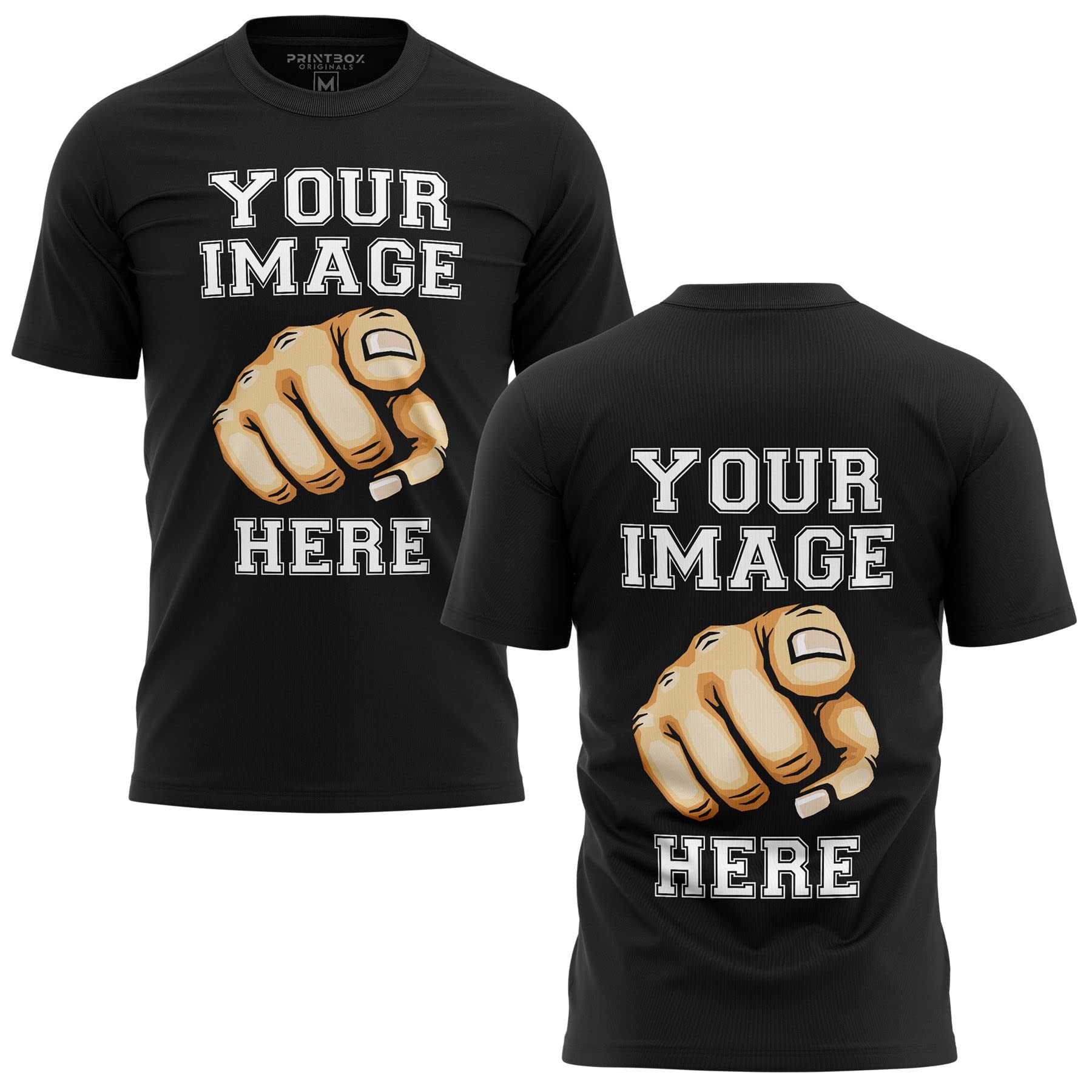 Custom Printed T-Shirts for Men - Personalized Photo & Design Front & Back - Create Your Own Unique Shirt for Casual Wear, Gifts & Special Events