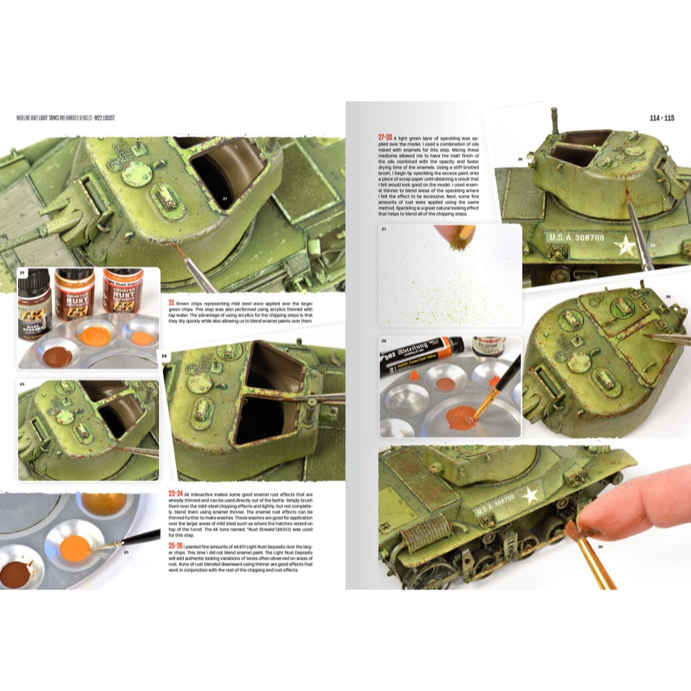 AK Interactive 130020 WWII Light Tanks & Armored Vehicles Model Kit - Perfect for Historical Wargaming, Diorama Building & Military Scale Modeling