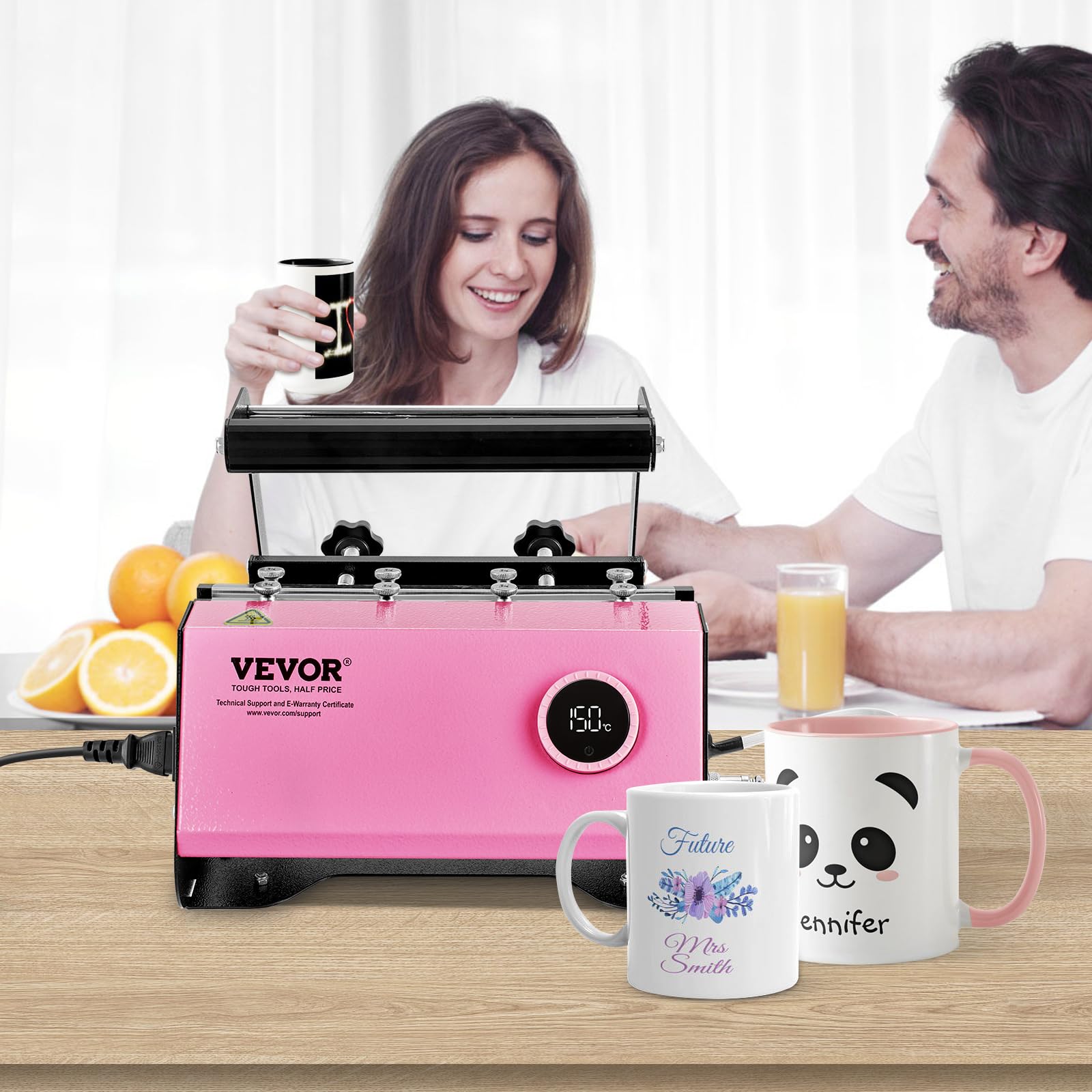 VEVOR Tumbler Heat Press Machine for 11-16oz & 20-30OZ Sublimation Tumblers - Digital Temperature Control & Timer - Includes Heat Tape & Gloves - Perfect for DIY Custom Mugs & Personalized Drinkware Gifts