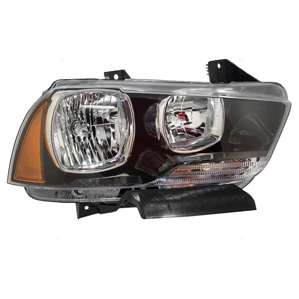 Brock Replacement Passenger Side Halogen Headlight for 2011-2014 Dodge Charger 57010410AC - Perfect for Night Driving & Vehicle Restoration