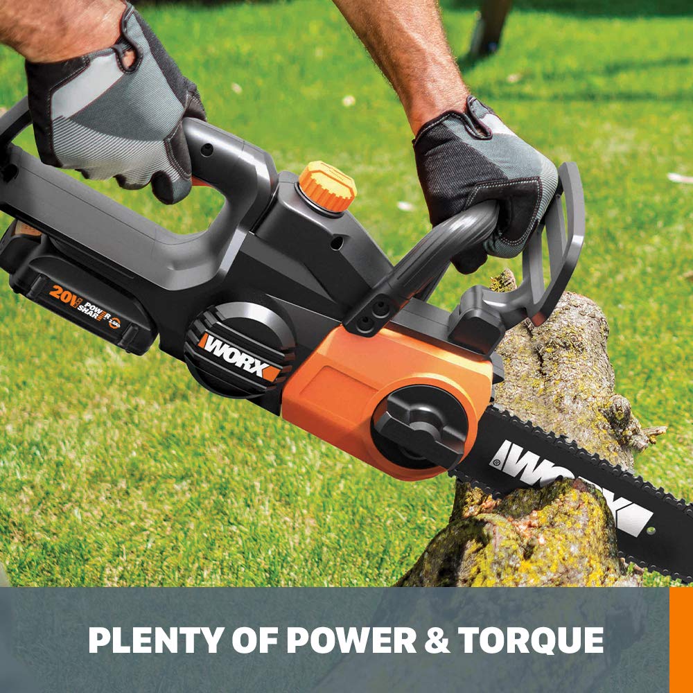 WORX WG322.9 20V Cordless Chainsaw - Tool Only (No Battery/Charger) | Perfect for Tree Trimming, Yard Cleanup & DIY Wood Cutting Projects