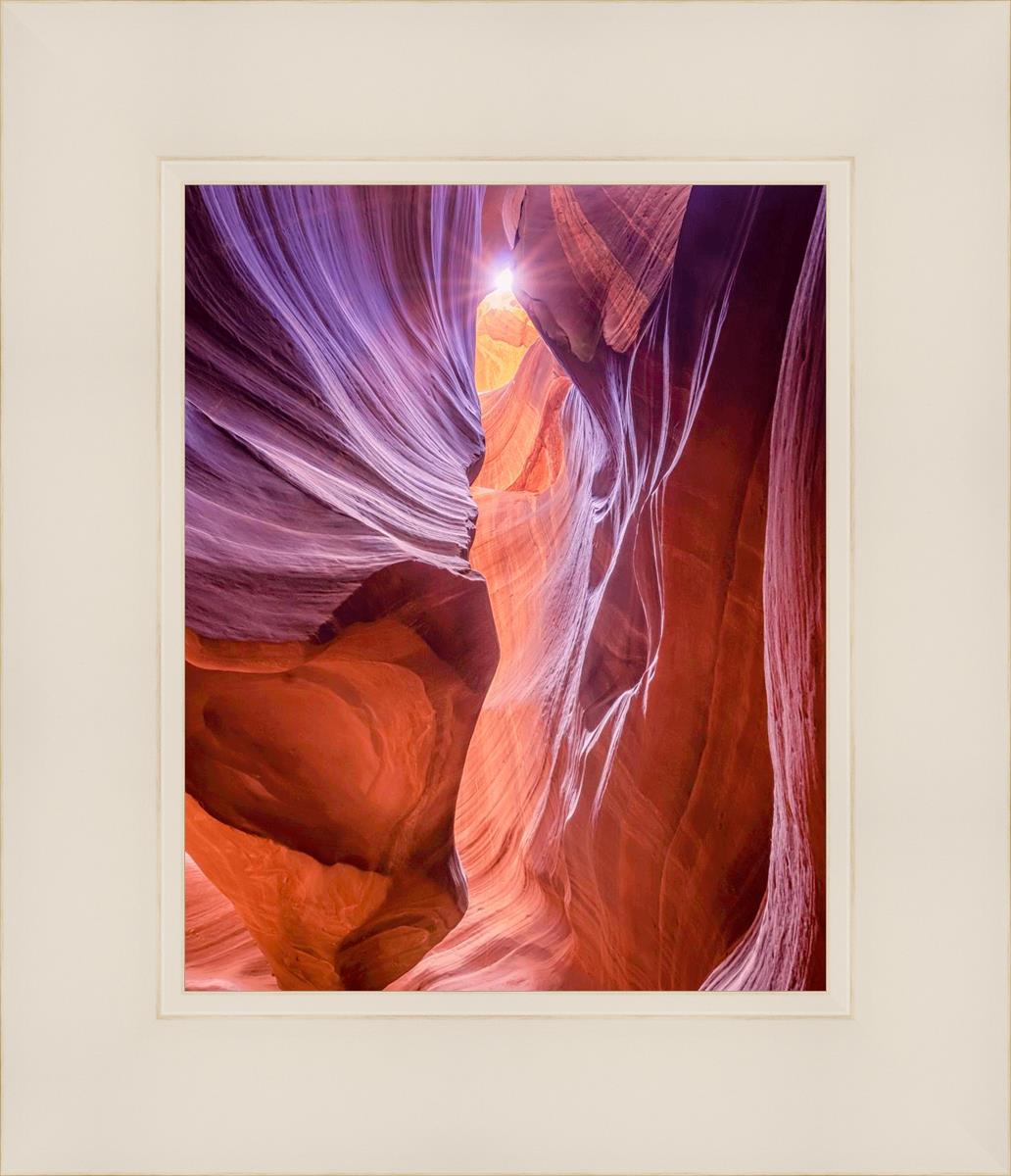 Antelope Canyon Sunburst Wall Art - Stunning Desert Landscape Photography Print for Home & Office Decor | Perfect for Living Room, Bedroom, or Gift