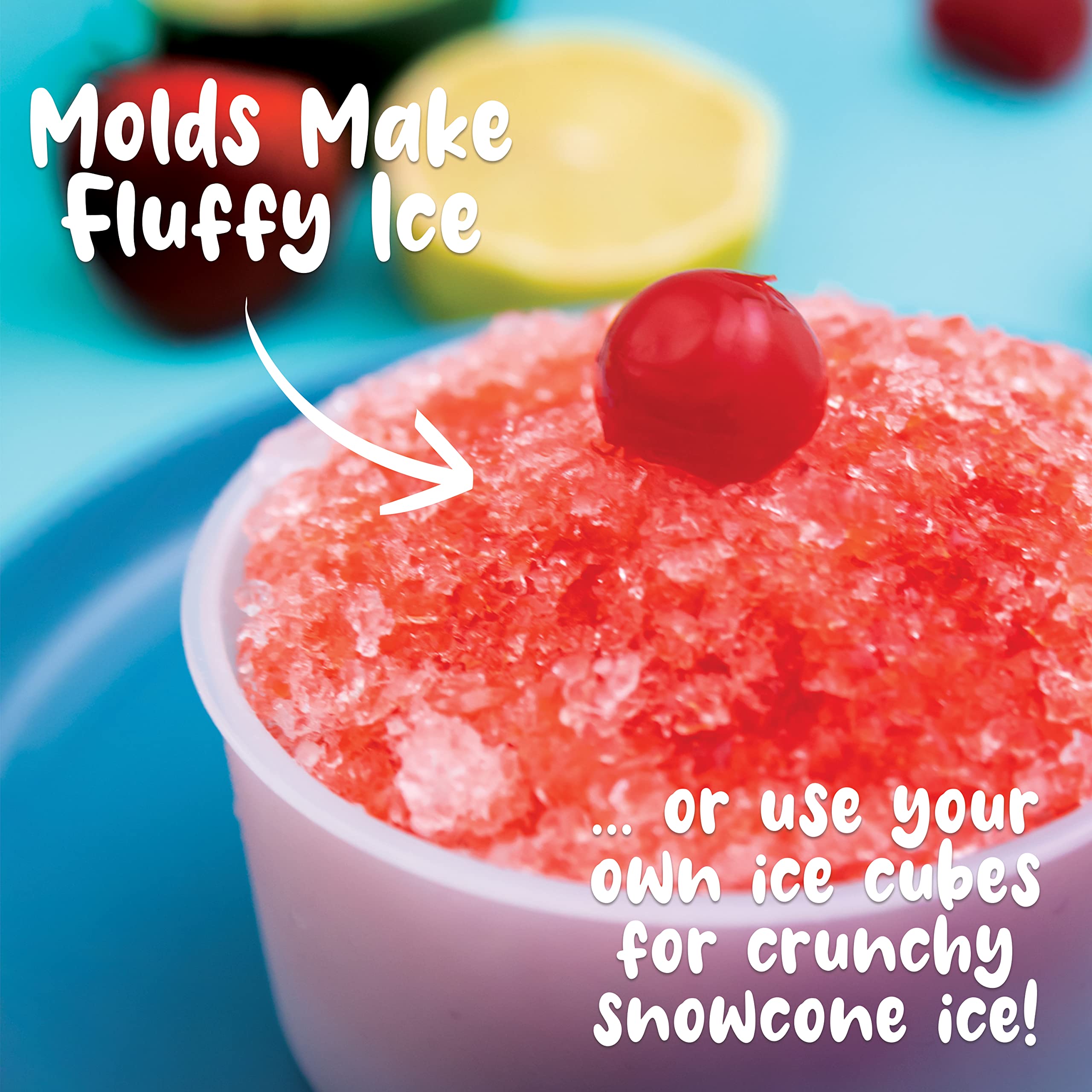 Premium Hawaiian Shaved Ice Machine S777 - Adjustable Blade Snow Cone Maker with 5 Reusable Ice Mold Cups - Perfect for Granitas, Italian Sodas, Cocktails & Frozen Treats - 120V Matte Black Commercial & Home Use