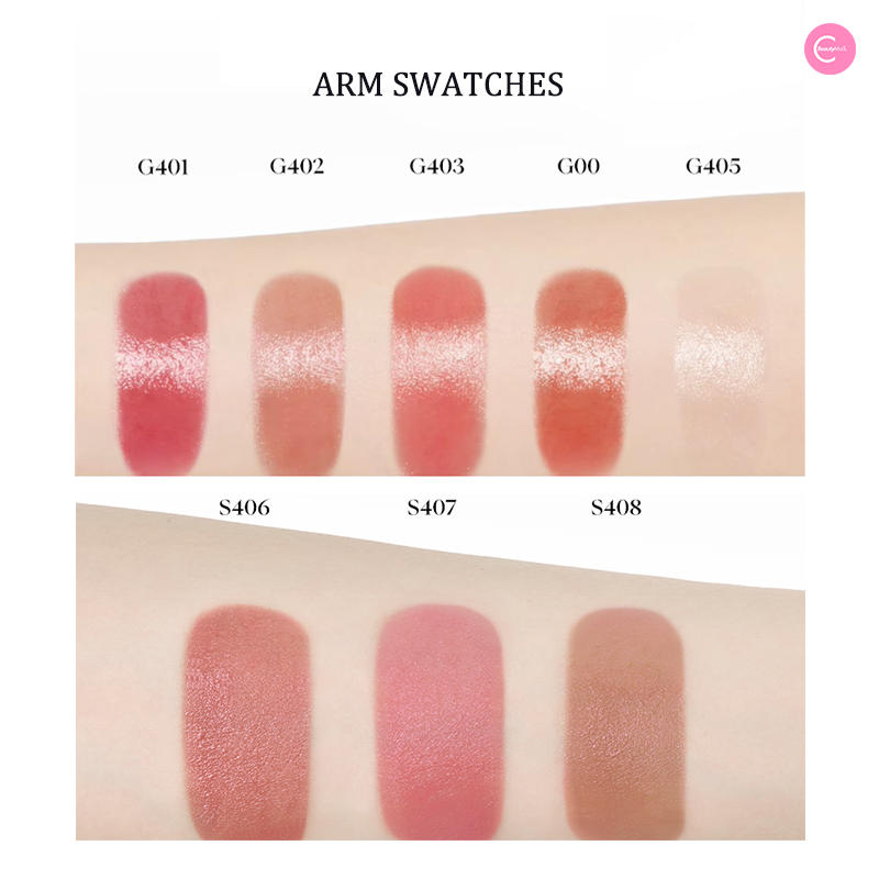 JOOCYEE Glazed Multi-Purpose Blush & Highlight Stick - Cream Blush & Highlighter Duo for Cheeks, Eyes & Lips | Natural Glow Makeup for Day & Night Looks