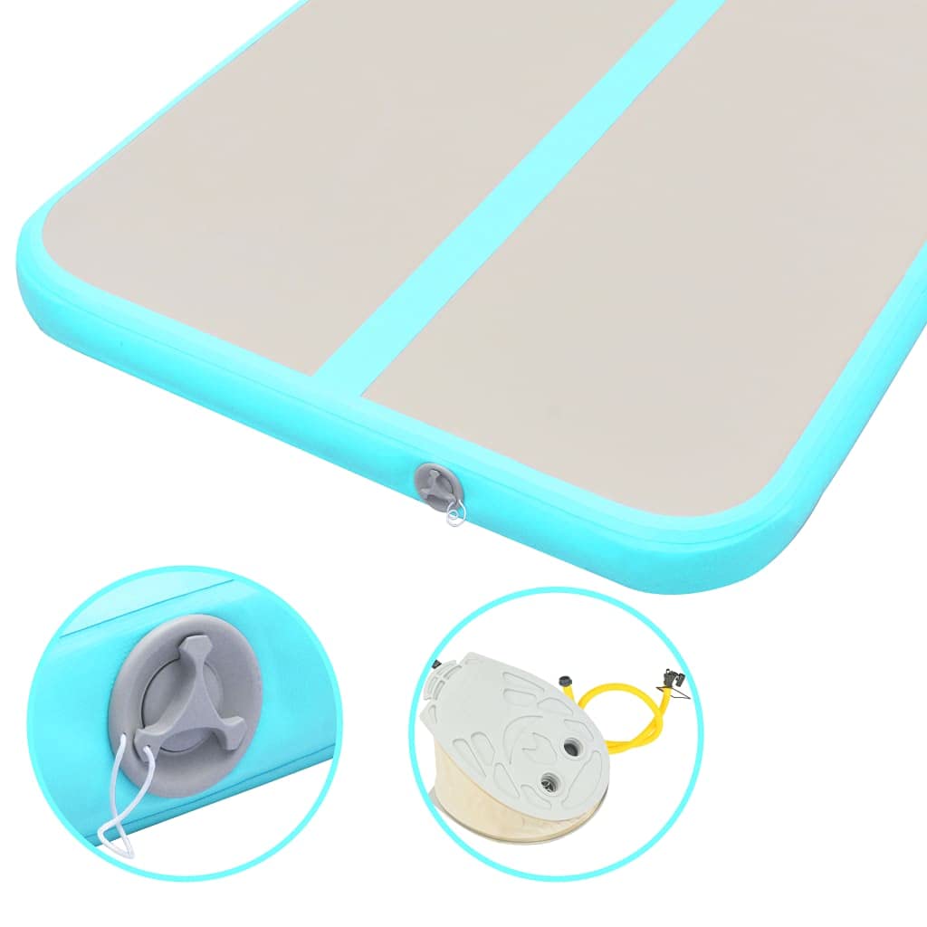 Inflatable Air Track Mat for Gymnastics, Tumbling & Training - Heavy Duty PVC with Electric Pump - Perfect for Home Gym, Cheerleading & Parkour Practice