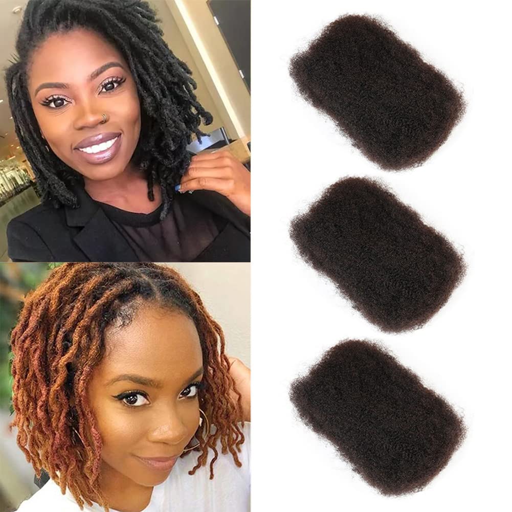 100% Human Afro Kinky Bulk Hair - 3 Packs (150g) Tight Curly Bundle for Locs, Twists & Dreadlocks | 14 Inch Natural Black | Perfect for Braiding Extensions & Protective Styles