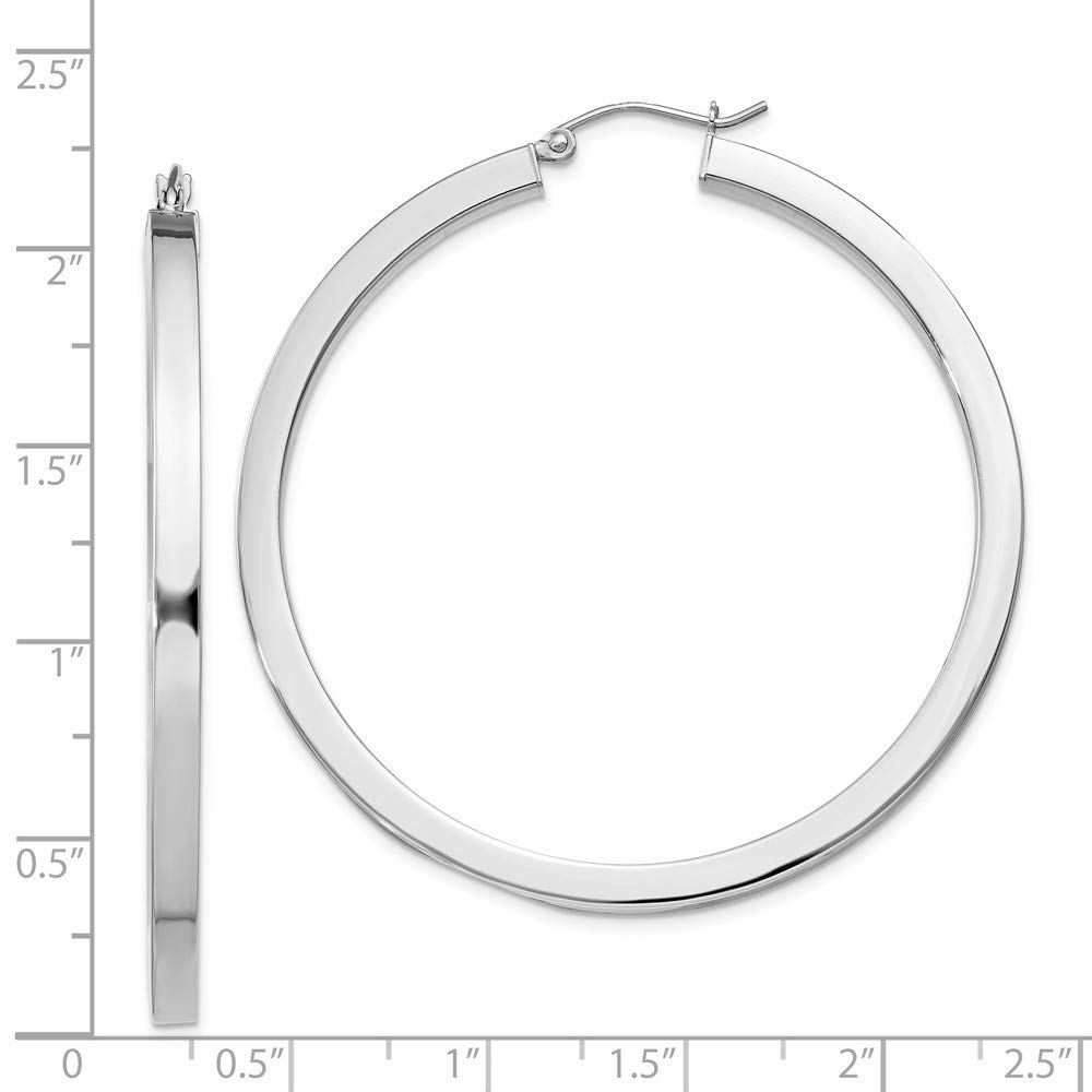 Sterling Silver Rhodium-Plated 3mm Hoop Earrings for Women | Hypoallergenic & Tarnish-Resistant | Perfect for Everyday Wear, Parties & Gifts (QE828)