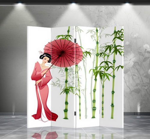 Double Sided Canvas Room Divider - Handmade Privacy Screen for Home & Office - Perfect for Bedroom, Living Room, and Studio Decor