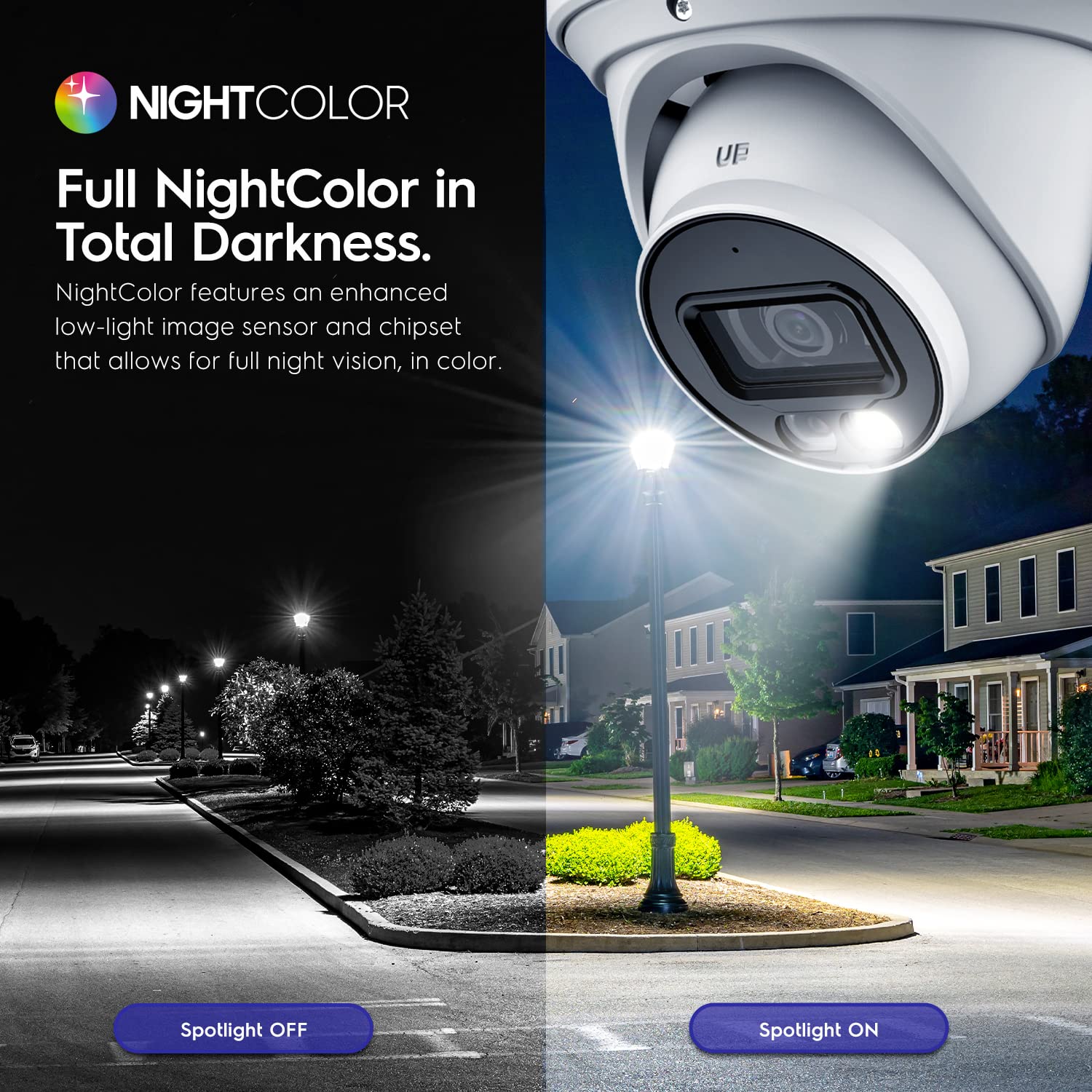 Amcrest UltraHD 4K (8MP) Outdoor Security Camera with AI Human Detection, 49ft Night Color Vision, Built-in Mic, PoE, 129° FOV - Ideal for Home & Business Surveillance, Weatherproof IP8M-2779EW-AI (White)
