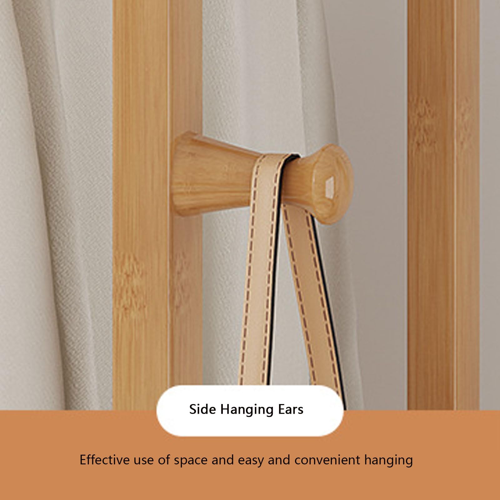 Modern Minimalist Bamboo Coat Rack Stand with 8 Hooks & Storage Shelves - Freestanding Clothes Hanger for Jackets, Hats & Accessories - Perfect for Living Room, Bedroom, Hallway & Entryway Organization