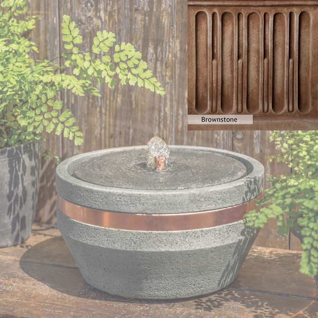 Campania International M Series Bevel Fountain - Elegant Outdoor Garden Water Feature for Patio, Yard, and Landscape Decor | Perfect for Backyard, Poolside, and Terrace Ambiance