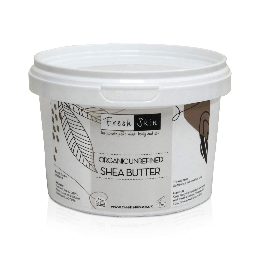 500g Certified Organic Shea Butter - Unrefined, Cold Pressed, 100% Pure Raw Natural Moisturizer for Skin & Hair | Perfect for DIY Beauty, Dry Skin Care & Natural Hair Treatment