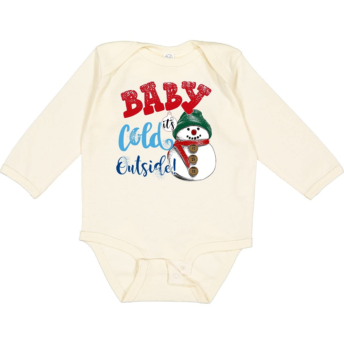 Inktastic Baby It's Cold Outside Long Sleeve Creeper - Soft Cotton Infant Bodysuit for Boys & Girls | Perfect for Winter Outfits, Holiday Photos & Cozy Indoor Play