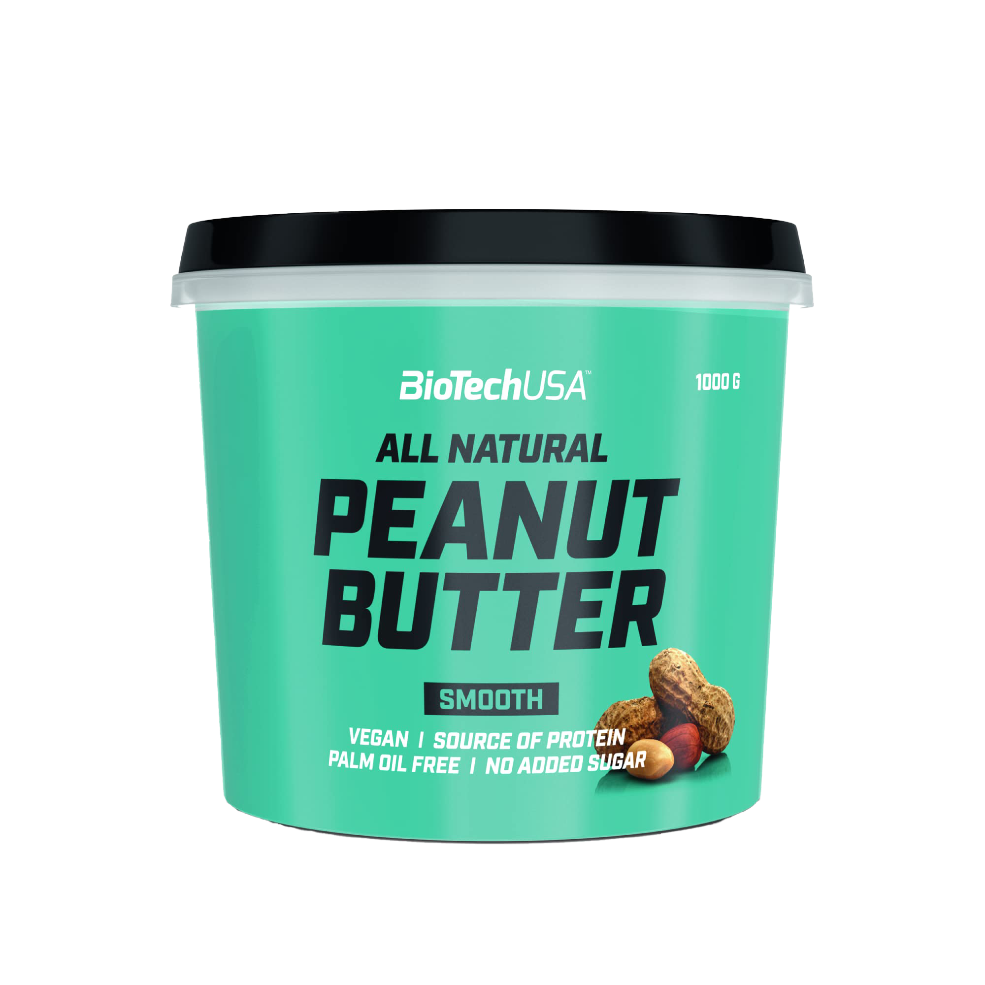 BioTechUSA Smooth Peanut Butter 1000g - High Protein, Natural Ingredients for Fitness, Weight Loss & Healthy Snacking
