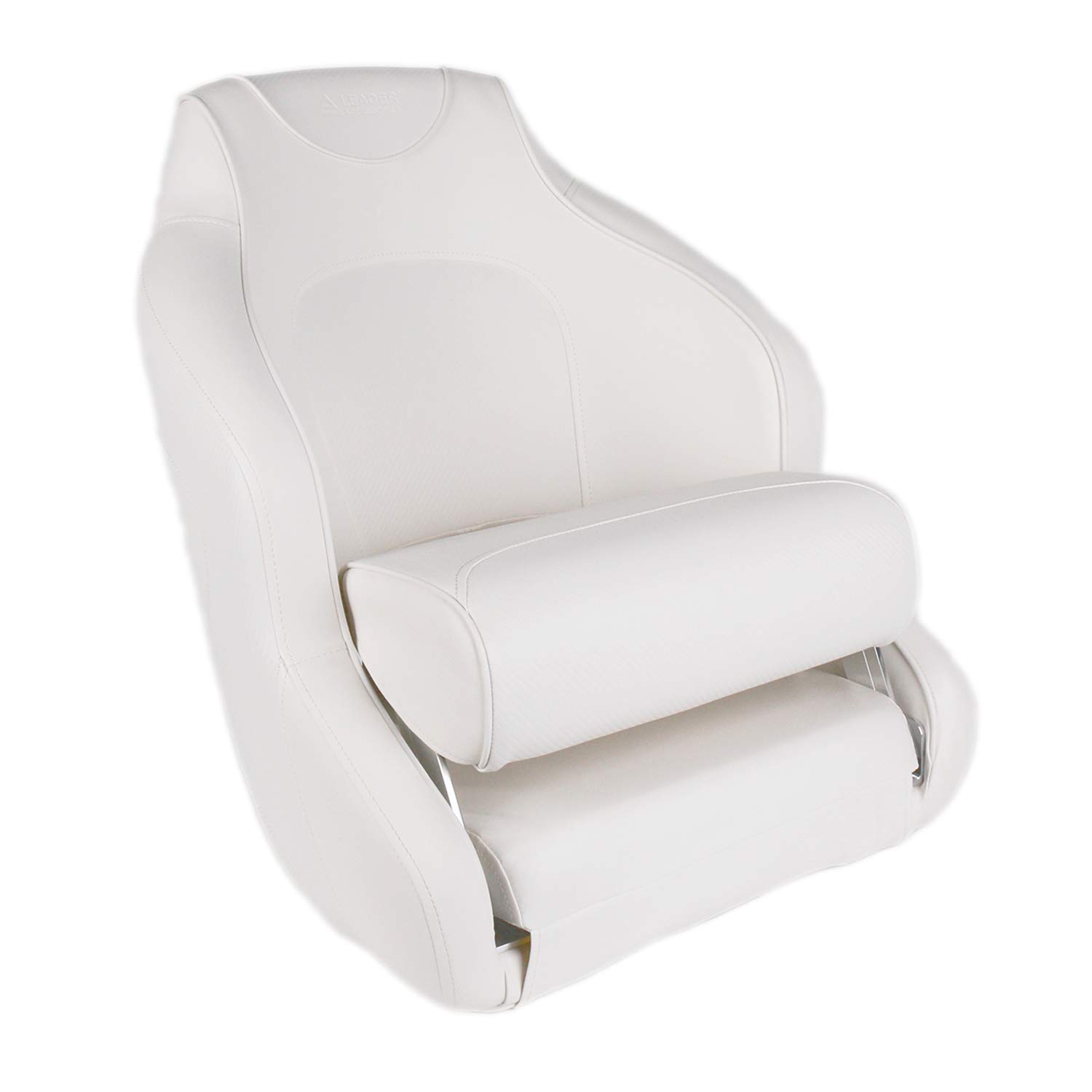 Premium Two-Tone Captain's Bucket Boat Seat with Flip-Up Design - Durable & Comfortable for Fishing, Yachting, and Marine Boating Adventures