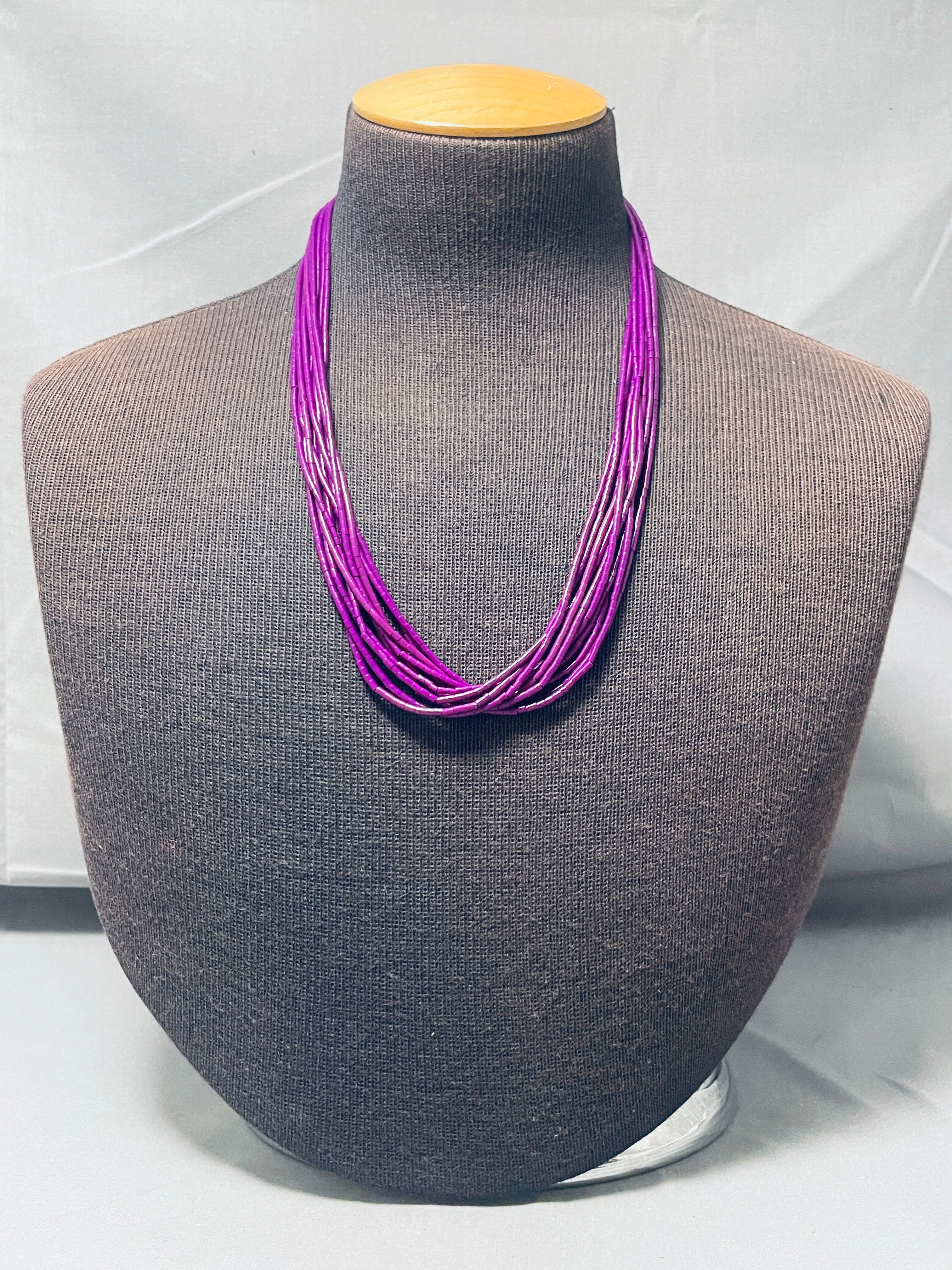 Authentic Native American Navajo Sugilite Heishi Sterling Silver Necklace – Handmade Jewelry for Women, Boho Chic Accessory – Perfect for Festivals, Weddings & Everyday Wear