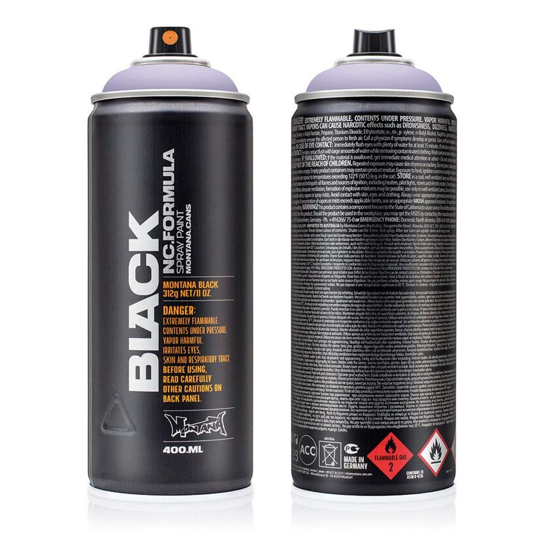 Montana Black High-Pressure Spray Paint - Lavender 400ml for Graffiti & DIY