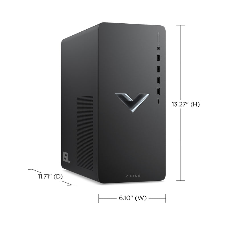 Victus by HP 15L Gaming Desktop TG02-2065t - Intel Core i5, 16GB RAM, 512GB SSD, NVIDIA GeForce RTX 4060, Windows 11 - Powerful Gaming PC for Esports, Streaming & VR Gaming