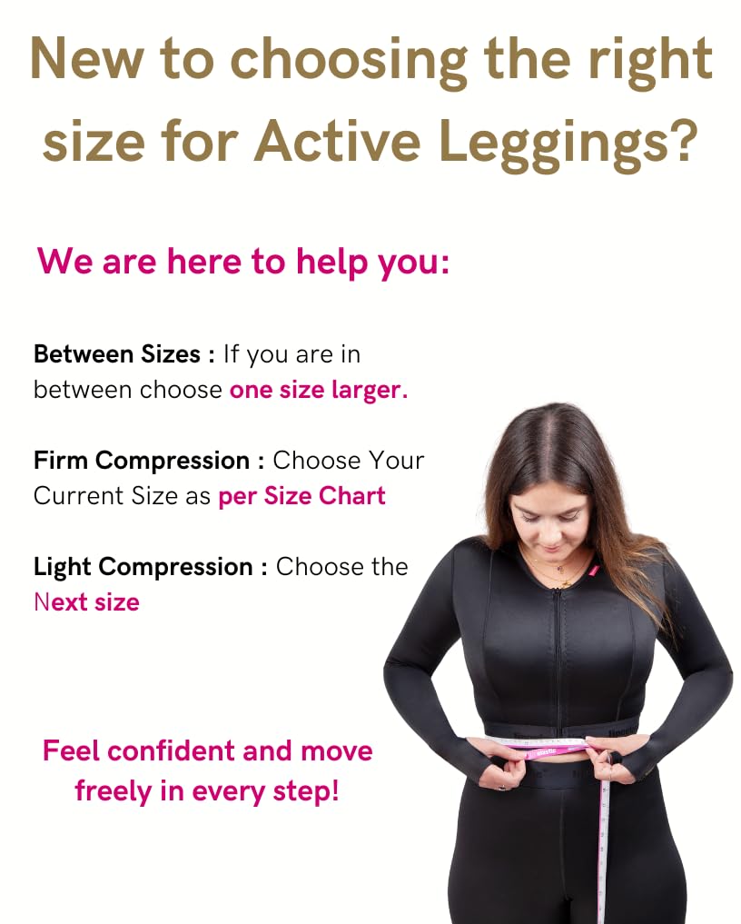 LIPOELASTIC Active Leggings for Women - Medical Grade Compression Leggings, Lipedema & Gym Workout Leggings with Breathable Fabric | Perfect for Yoga, Running & Post-Surgery Recovery