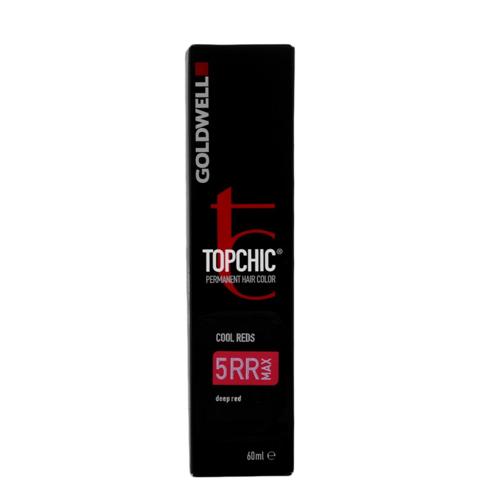 Goldwell Topchic TB Permanent Hair Color 5RR Deep Red - 60ml Tube for Vibrant, Long-Lasting Red Hair Dye at Home or Salon Use