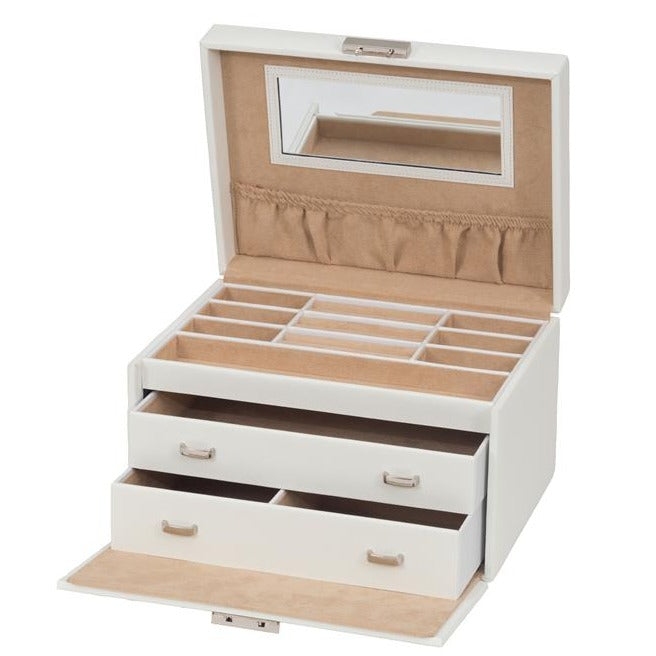 Colleen Ivory Jewelry Box - Elegant Storage for Rings, Necklaces & Earrings - Perfect for Travel, Gifts & Home Decor