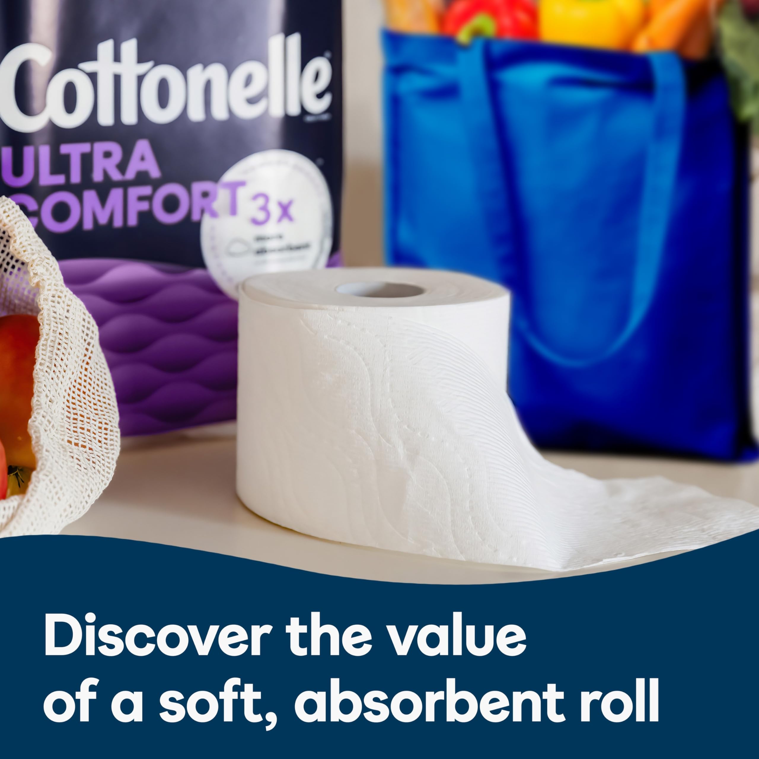 Cottonelle Ultra Comfort Toilet Paper - 9 Mega Rolls (Equivalent to 36 Regular Rolls) | 244 Sheets per Roll | Soft & Strong Bath Tissue for Home & Office Use | Packaging May Vary