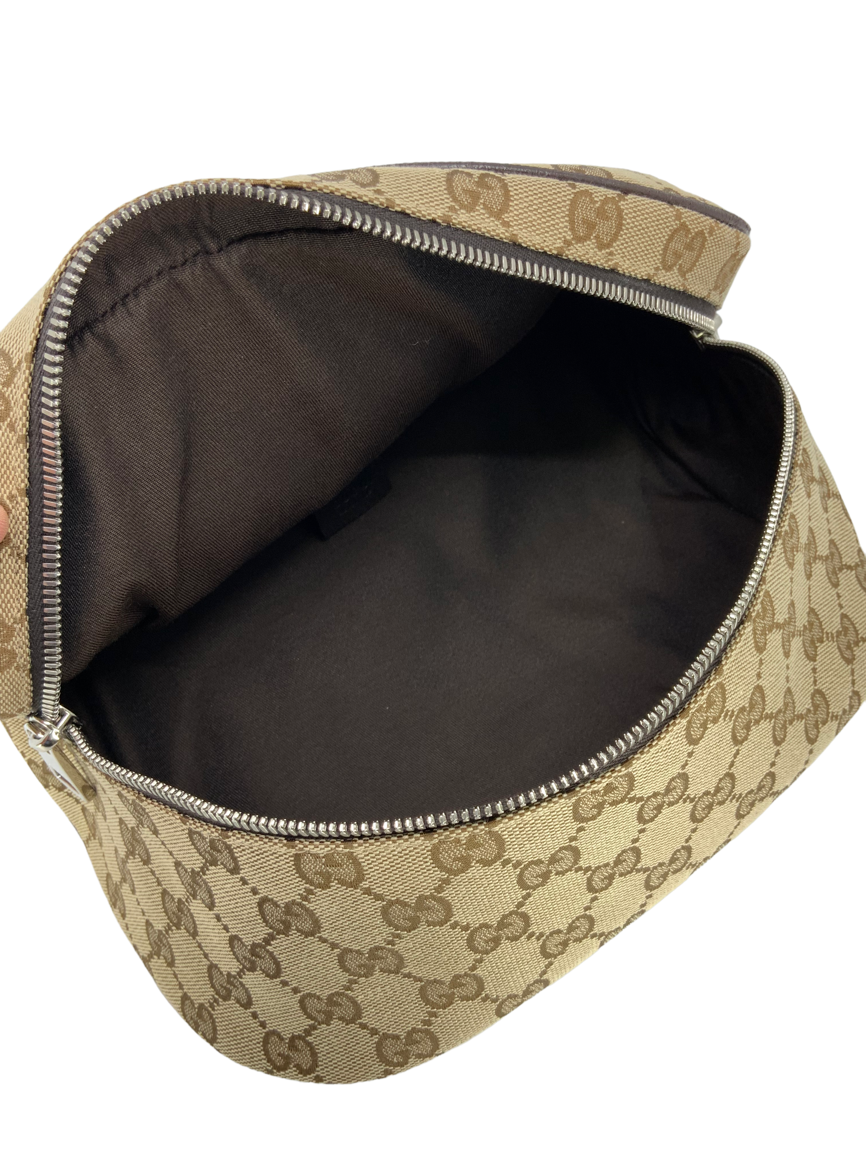 Gucci GG Monogram Canvas Waist Pouch - Luxury Crossbody Bag for Women & Men | Perfect for Travel, Concerts & Everyday Use