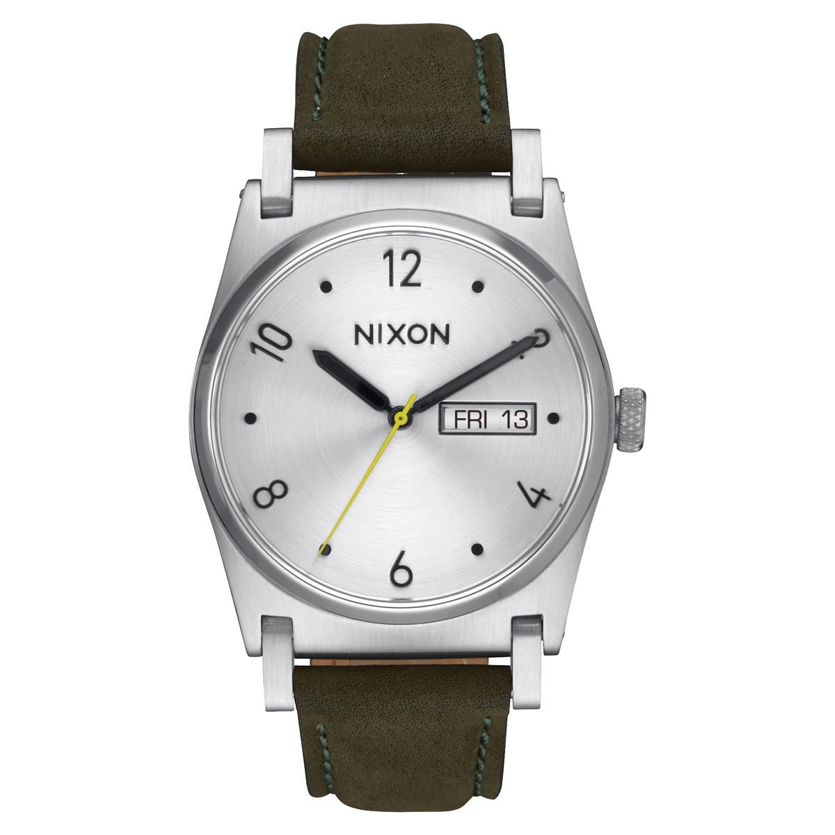 Nixon Women's The Jane Leather Watch - Silver/Surplus | Stylish Analog Watch for Women | Perfect for Casual, Office & Everyday Wear
