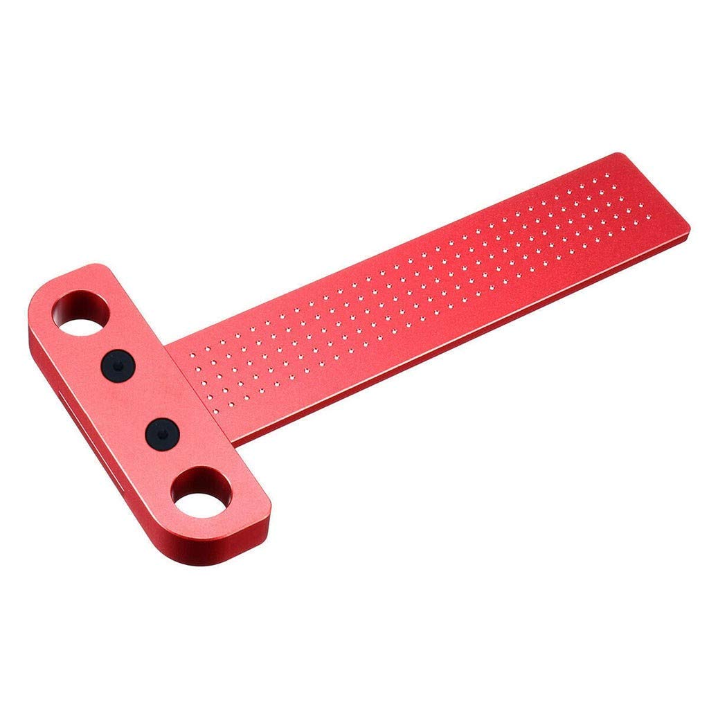 Cafuvv Aluminum Alloy T-160 Hole Positioning Metric Measuring Ruler - Precision Woodworking Tool for Cabinet Making, Carpentry & DIY Projects