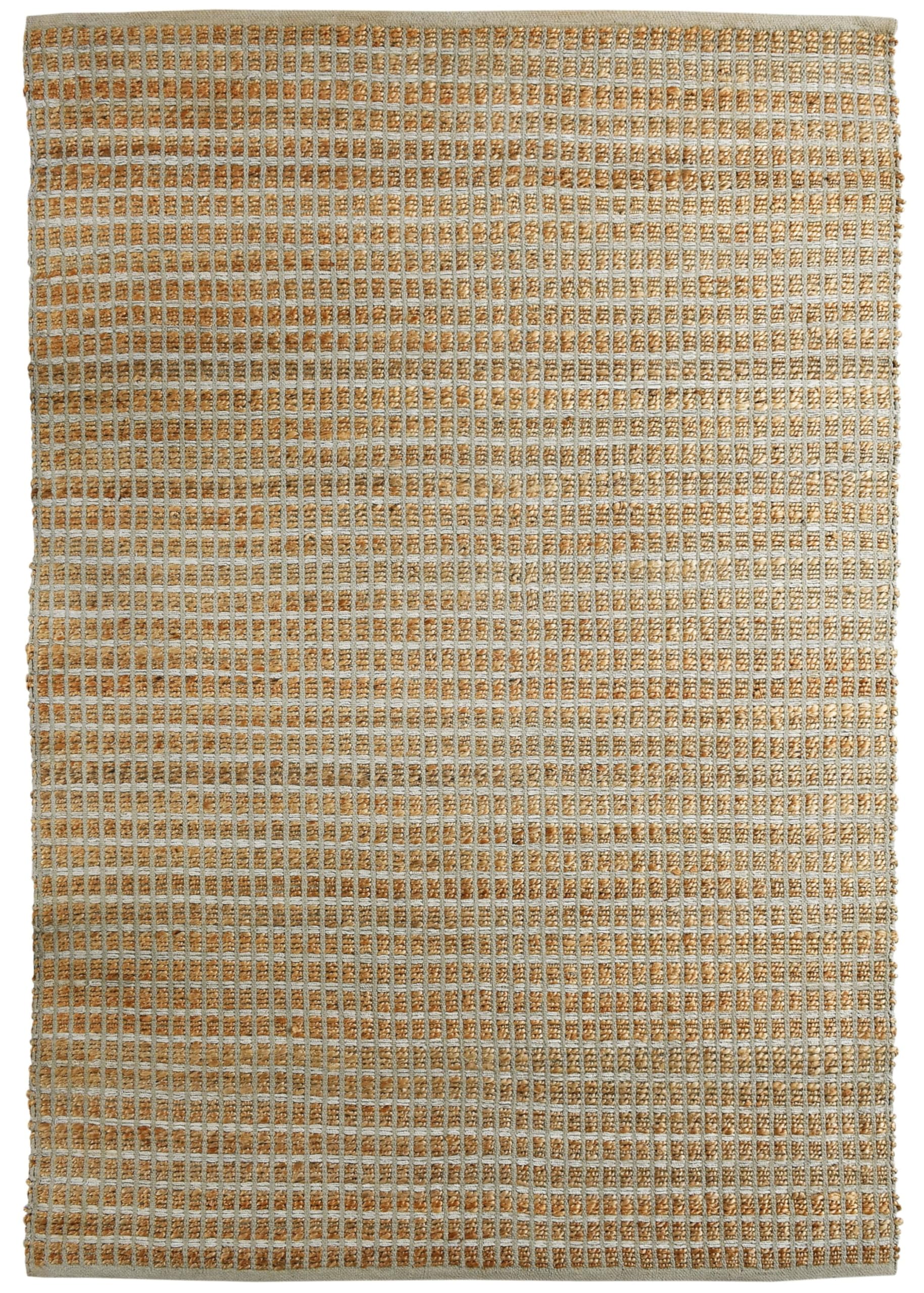 LR Resources 5x7 Grey Natural Fiber Area Rug - Handwoven Jute & Cotton for Living Room, Bedroom, Dining Room - Eco-Friendly Home Decor
