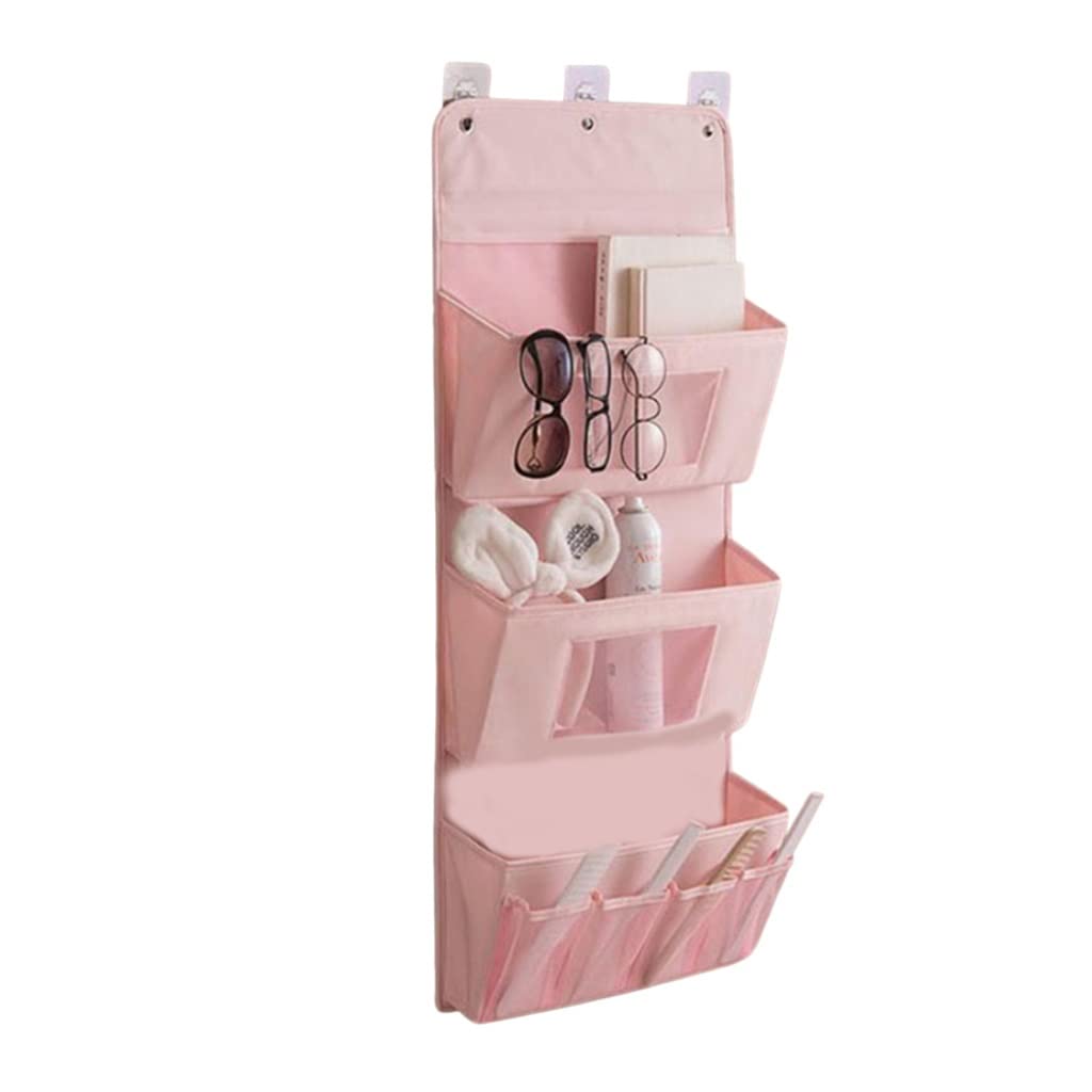 Large Pink Fabric Hanging Storage Bag for Closet, Door & Dorm - 40x90cm Space Saving Organizer for Bathroom, Bedroom & College Essentials